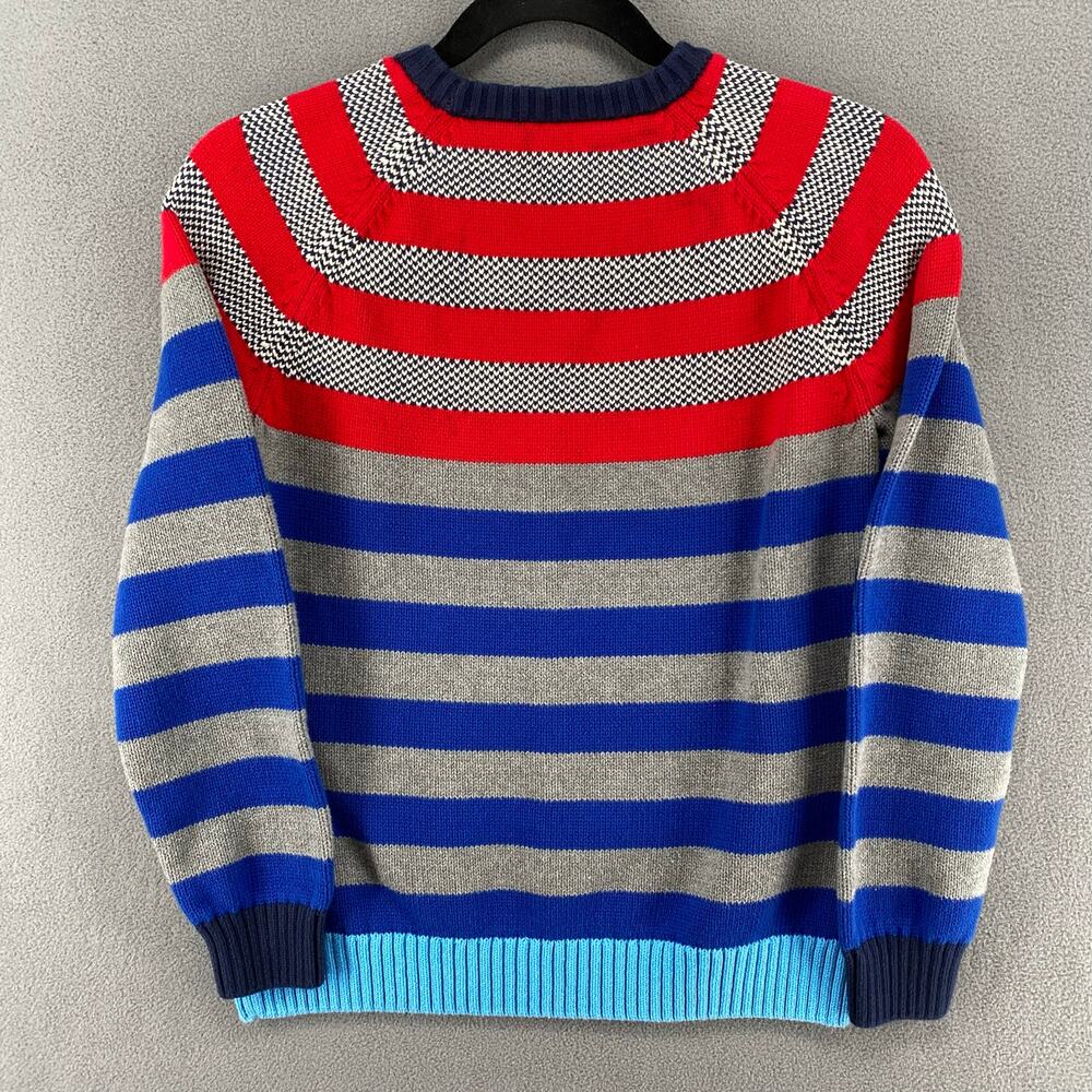 Hanna Andersson Stripe Elbow Patch Cotton Pullover Sweater Kids 150 / 12 US - Picture 2 of 13